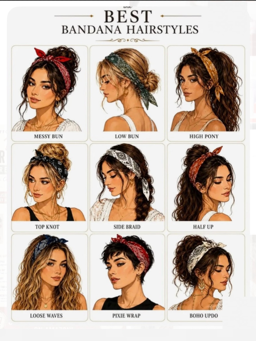 SAVED FOR DONNA Bandanas BANDANA SET NWT "Flower Child" Scarf (SET OF 5) COTTON - Picture 5 of 13